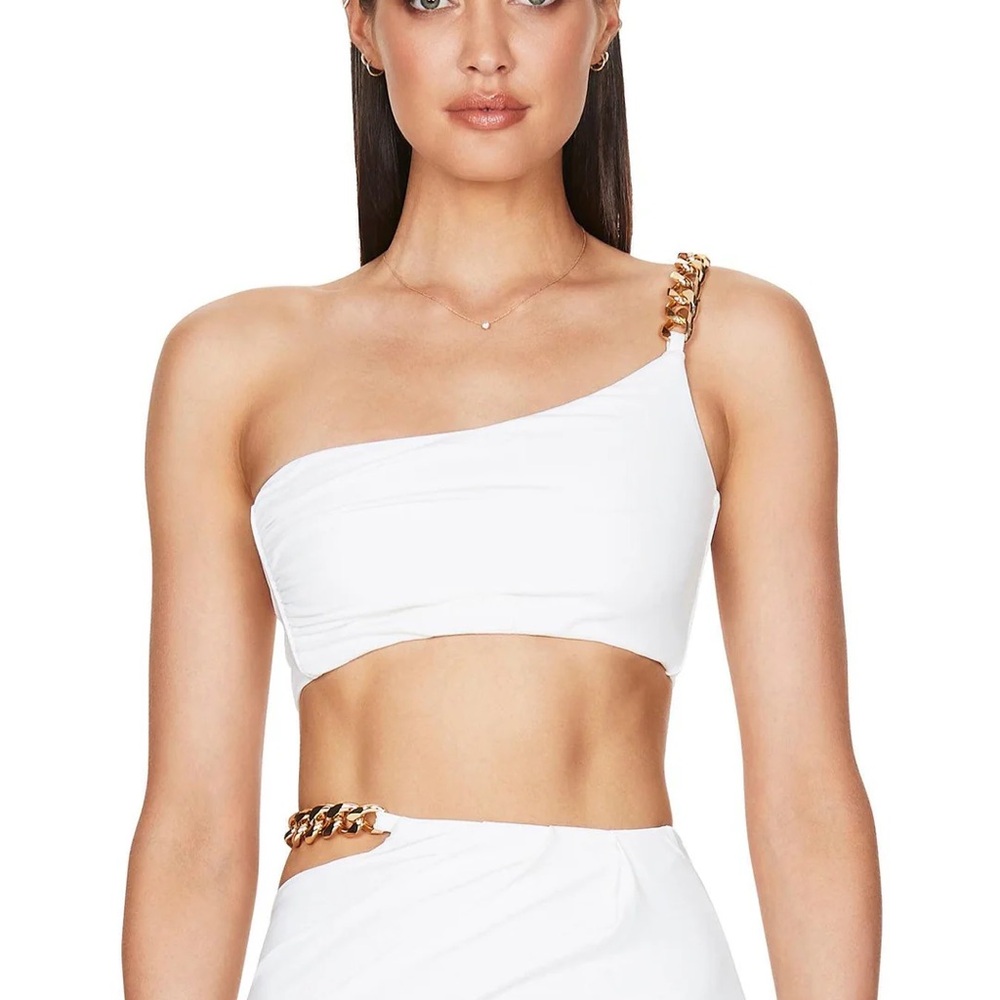 Nookie White One-Shoulder Top